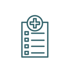 Medical Checklist Icon Thin Line Medical