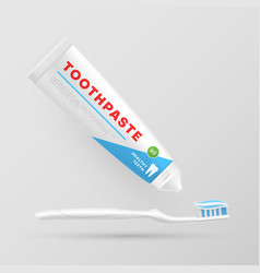 Toothpaste Is Squeezed Out Tube Onto Toothbrush