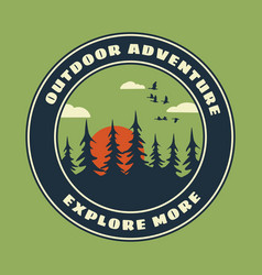 Vintage Hand Drawn Outdoor Adventure Badge