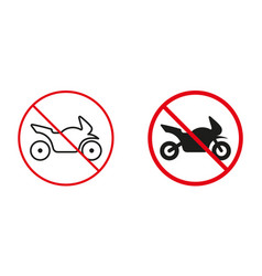 Not Motorcycle Sign Restricted Motorbike Parking