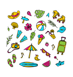 Summer Set Of Symbols Hand Drawn Clipart