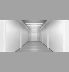 White Empty Corridor 3d Hospital Clinic Office