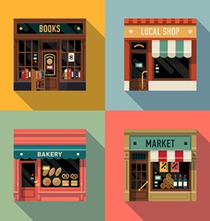 Local Shops Shopfront Icon Set