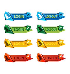 Login And Logout Text Button