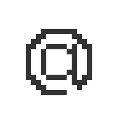 At Sign Pixelated Ui Icon