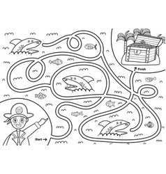 Black And White Maze Game For Kids Help