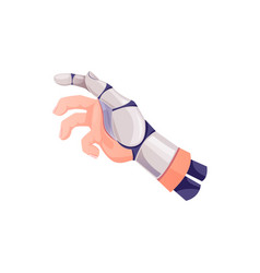 Robotic Prosthesis Human Hand With Metal Fingers