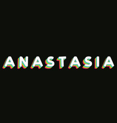 Anastasia - Retro Rainbow Typography Faded Style