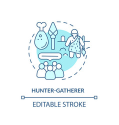 Hunter Gatherer Soft Blue Concept Icon