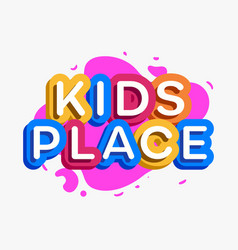 Kids Place Logo Cartoon Colorful Style