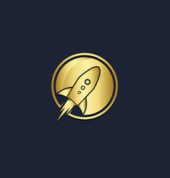 Rocket Launch Gold Logo