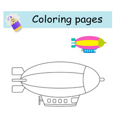 Coloring Pages Cartoon Air Ship