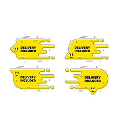 Delivery Included Text Free Shipping Sign