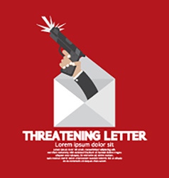 Hand With Knife Threatening Letter Concept