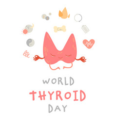 World Thyroid Day Healthcare Poster Cute Cartoon