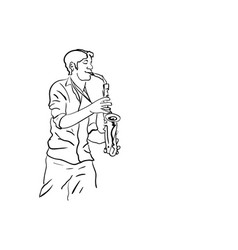 A Young Man Playing Saxophone