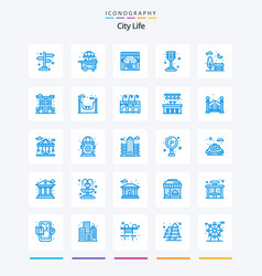 Creative City Life 25 Blue Icon Pack Such As City