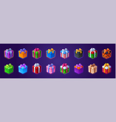 Gift Boxes 3d Presents In Colorful Wrapping Paper