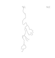 Map Of Nile River Drainage Basin Simple Thin