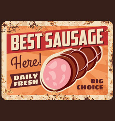 Sausage Rusty Plate Sujuk Sliced Wurst