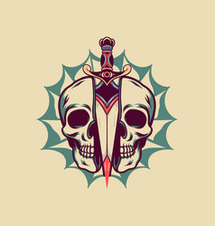 Skull And Sword Retro