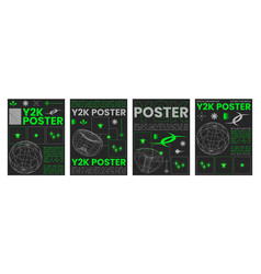 Y2k Aesthetic Techno Banners Set