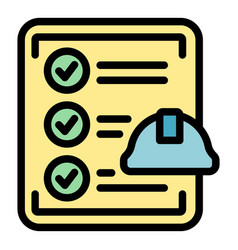 Engineer Factory To Do List Icon Flat