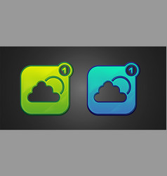 Green And Blue Weather Forecast App Icon Isolated