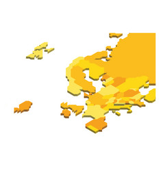 Isometric Political Map Of Europe