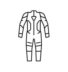 One Piece Suits Motorcycle Line Icon