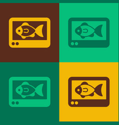 Pop Art Fish Finder Echo Sounder Icon Isolated