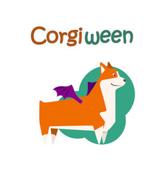 Welsh Corgi Breed Dog In Halloween Costume