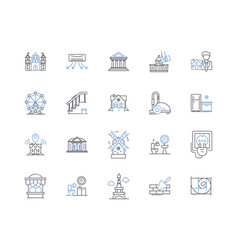 Family Line Icons Collection Love Unity Support