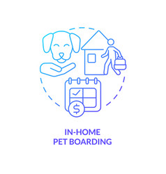 In-home Pet Boarding Option Blue Gradient Concept