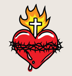 Sacred Heart of Jesus Royalty Free Vector Image