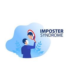 Imposter Syndromebusinessman Holding A Mirror