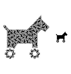 Robotic Dog Recursion Mosaic Of Dog Items