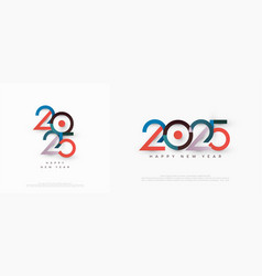 Colorful Happy New Year 2025 Number With A Modern