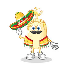 Mayonnaise Mexican Culture And Flag Cartoon Mascot