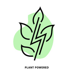 Plant Powered Linear Icon Design For Application