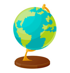 Globe In Flat Style Spherical Model Earth