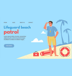 Lifeguard Beach Patrol Website Mockup