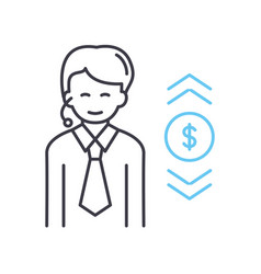 Wire Transfer Operator Line Icon Outline Symbol