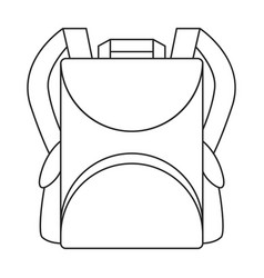 School Bag Iconoutline Icon Isolated