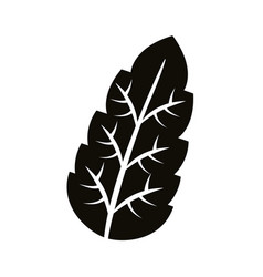 Autumn Serrated Leaf Silhouette Style Icon