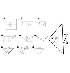 How To Make Origami Triangle Fish Instructions