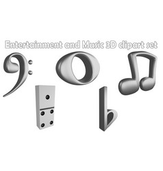 Music Notes Clipart Element 3d Render