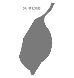 Saint Louis Missouri City Map Grey Silhouette