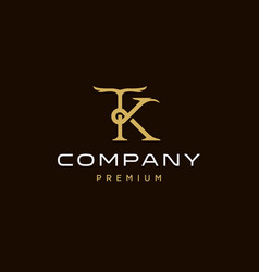 Tk Kt T K Logo T And K Elegant Gold Classic Logo