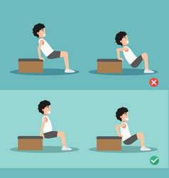 Wrong And Right Tricep Dip Posture